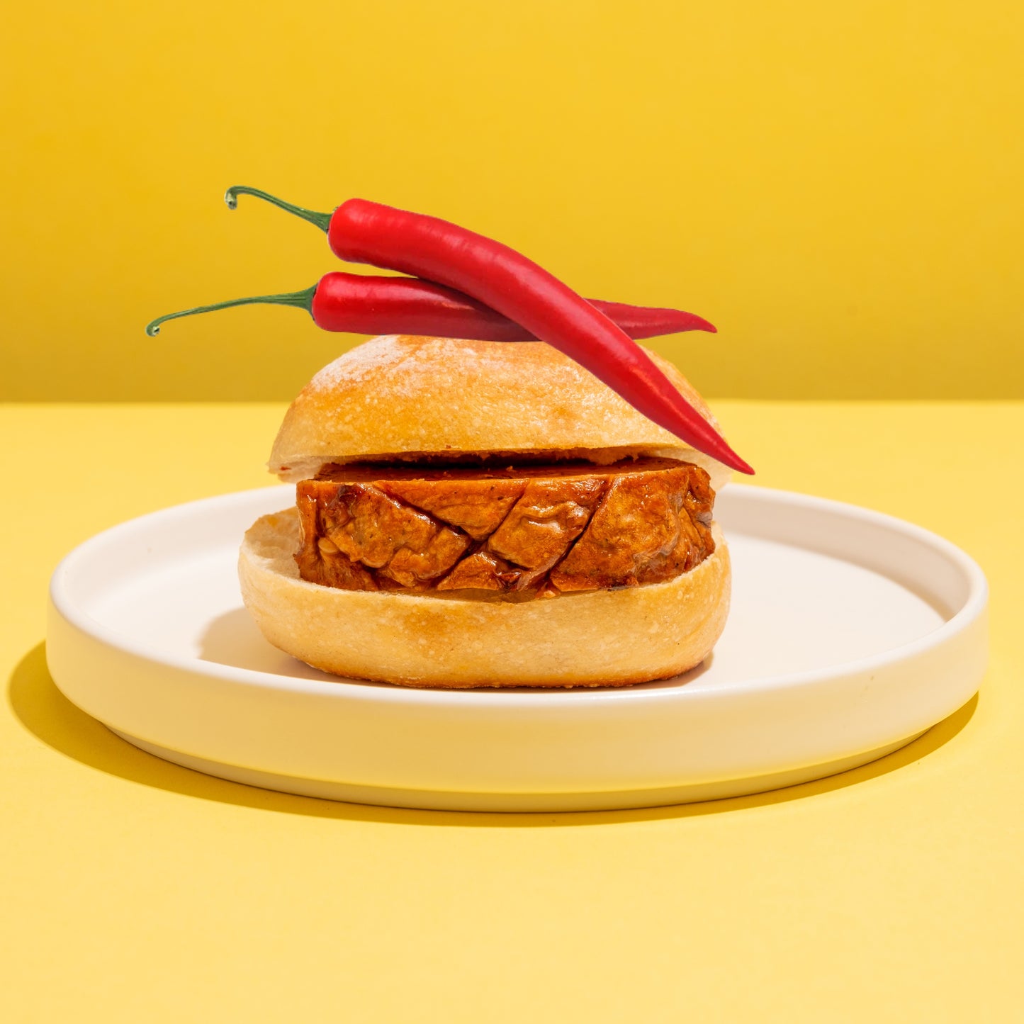 Chili-Cheeze-Leberkäse Semmel